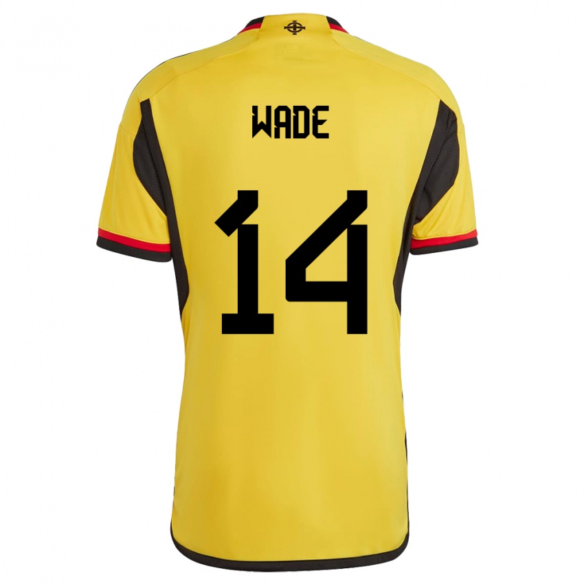 Kinder Nordirland Lauren Wade #14 Weiß Auswärtstrikot Trikot 24-26 T-Shirt Österreich