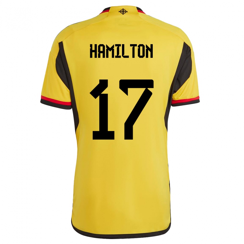 Kinder Nordirland Caragh Hamilton #17 Weiß Auswärtstrikot Trikot 24-26 T-Shirt Österreich