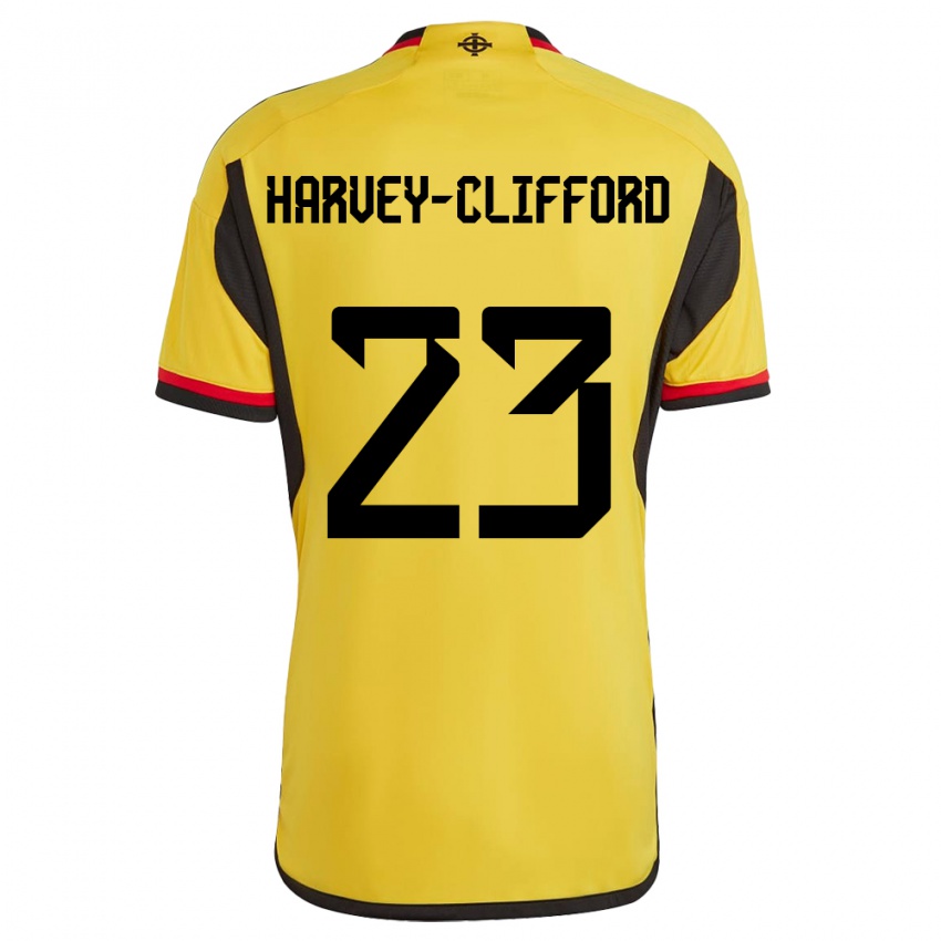 Kinder Nordirland Maddy Harvey-Clifford #23 Weiß Auswärtstrikot Trikot 24-26 T-Shirt Österreich