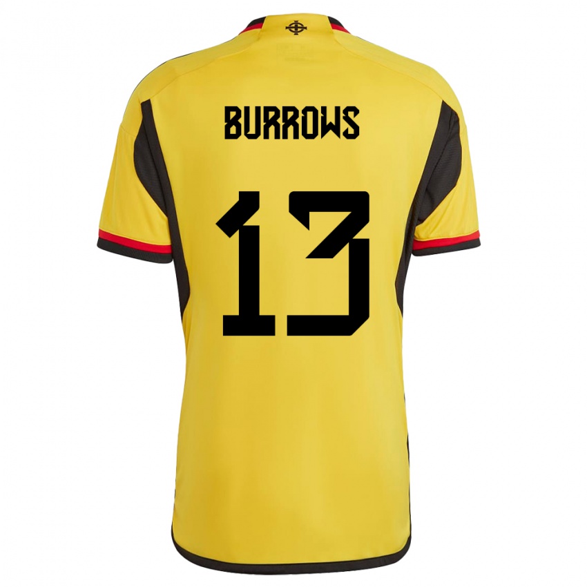 Kinder Nordirland Kelsie Burrows #13 Weiß Auswärtstrikot Trikot 24-26 T-Shirt Österreich