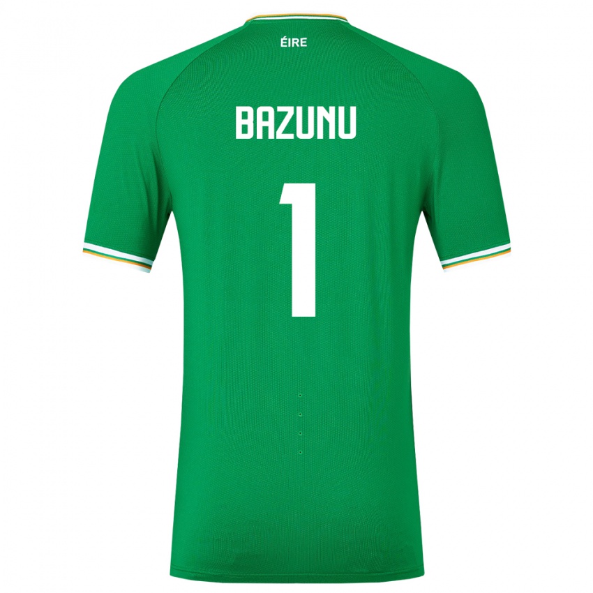 Herren Irische Gavin Bazunu #1 Grün Heimtrikot Trikot 24-26 T-Shirt Österreich