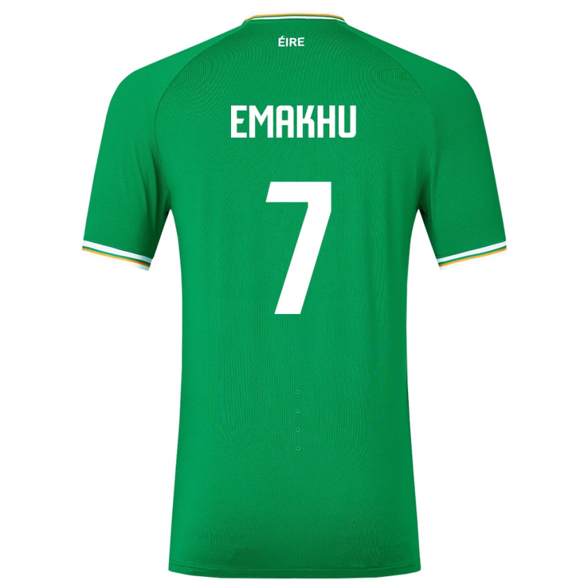 Herren Irische Aidomo Emakhu #7 Grün Heimtrikot Trikot 24-26 T-Shirt Österreich