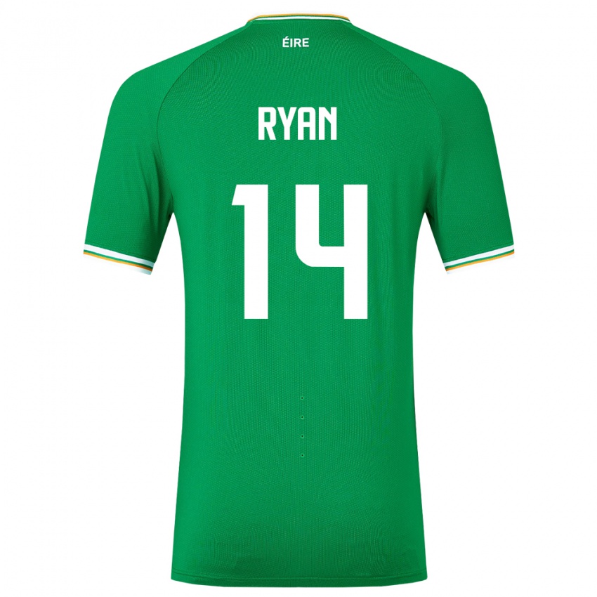 Herren Irische John Ryan #14 Grün Heimtrikot Trikot 24-26 T-Shirt Österreich