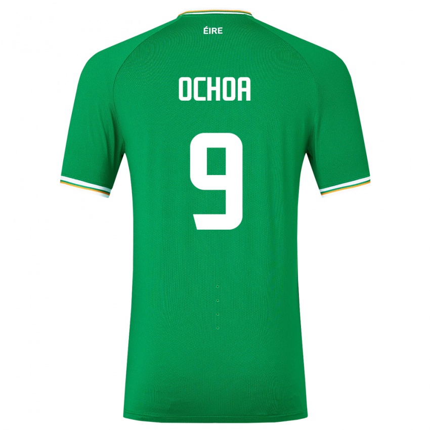 Herren Irische Aarón Ochoa #9 Grün Heimtrikot Trikot 24-26 T-Shirt Österreich