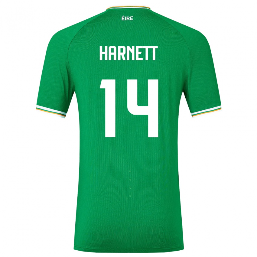 Herren Irische Kaylem Harnett #14 Grün Heimtrikot Trikot 24-26 T-Shirt Österreich