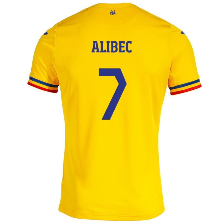 Herren Rumänische Denis Alibec #7 Gelb Heimtrikot Trikot 24-26 T-Shirt Österreich