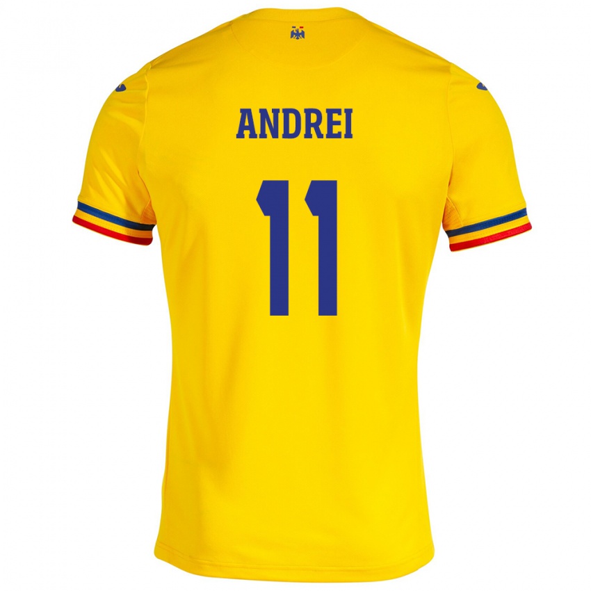 Herren Rumänische Doru Andrei #11 Gelb Heimtrikot Trikot 24-26 T-Shirt Österreich