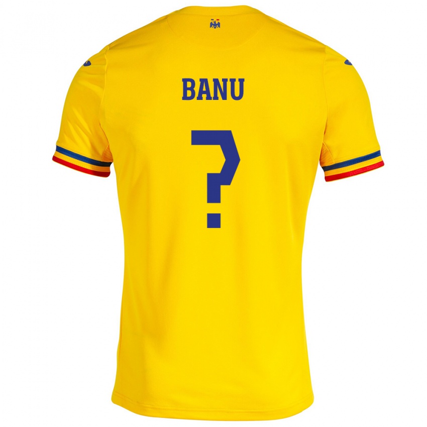 Herren Rumänische Luca Banu #0 Gelb Heimtrikot Trikot 24-26 T-Shirt Österreich