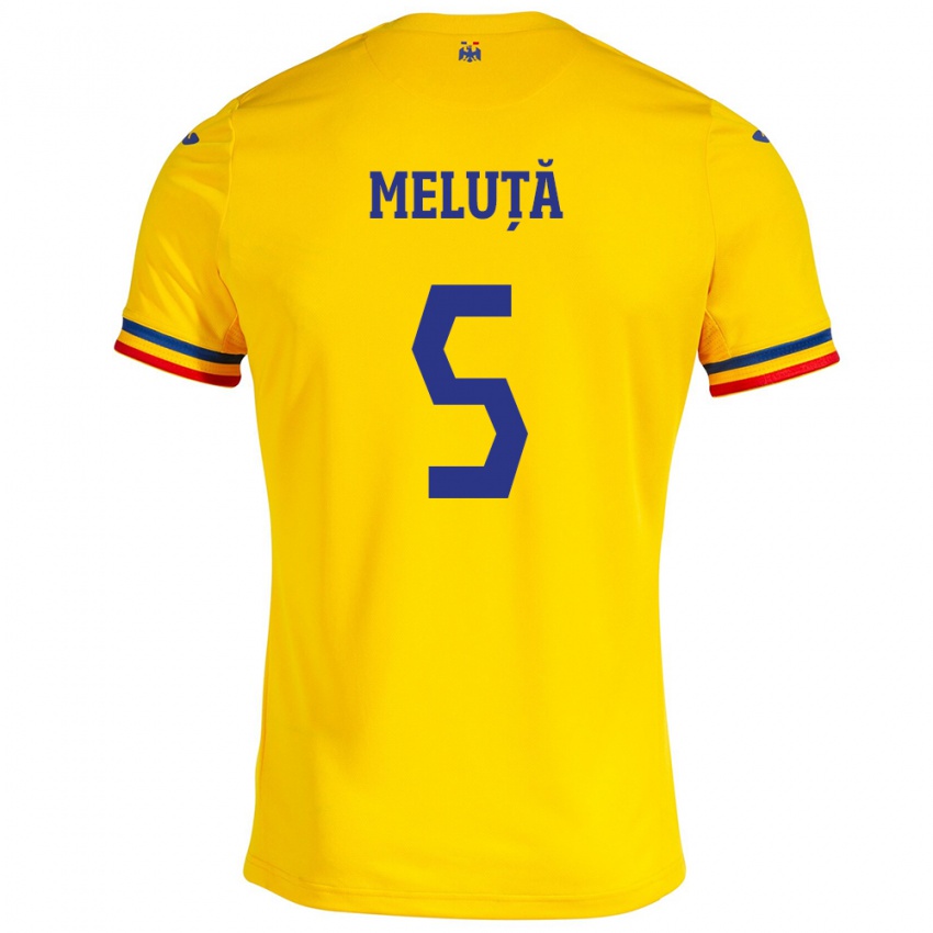 Herren Rumänische Teodora Meluță #5 Gelb Heimtrikot Trikot 24-26 T-Shirt Österreich