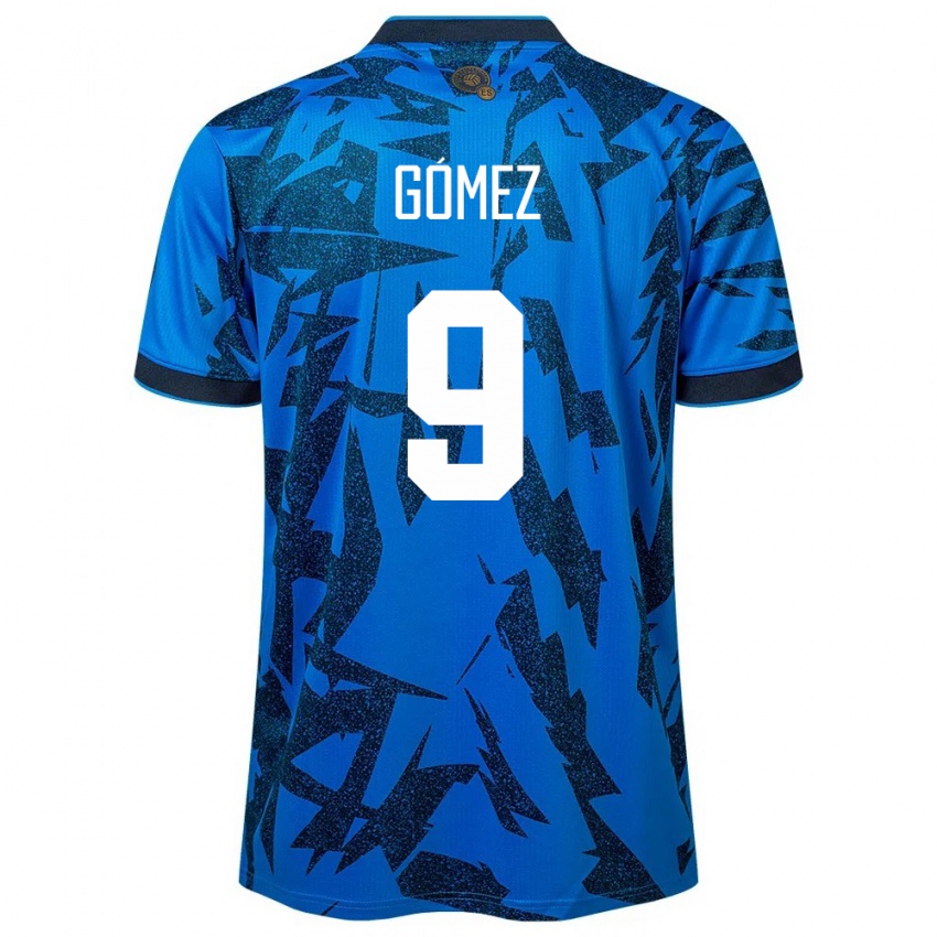 Herren El Salvador Samaria Gómez #9 Blau Heimtrikot Trikot 24-26 T-Shirt Österreich
