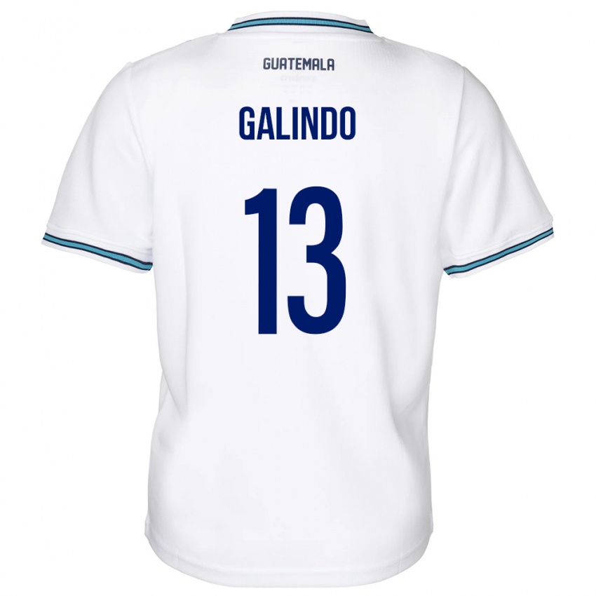 Herren Guatemala Alejandro Galindo #13 Weiß Heimtrikot Trikot 24-26 T-Shirt Österreich