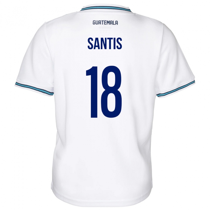 Herren Guatemala Óscar Santis #18 Weiß Heimtrikot Trikot 24-26 T-Shirt Österreich