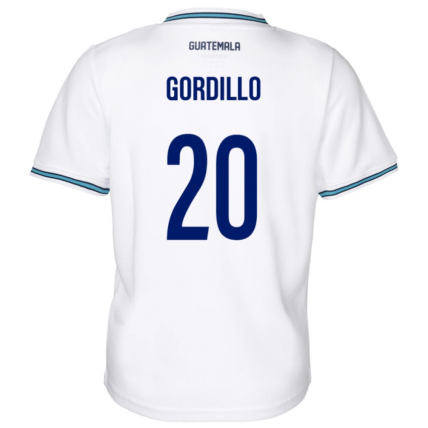 Herren Guatemala Gerardo Gordillo #20 Weiß Heimtrikot Trikot 24-26 T-Shirt Österreich