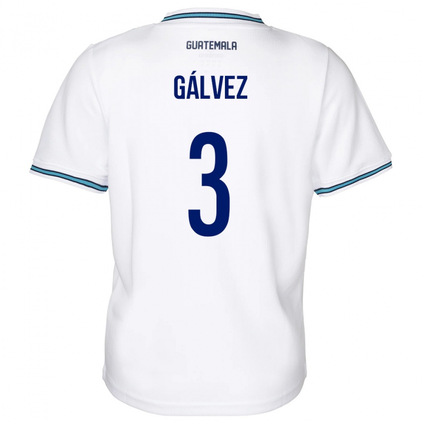 Herren Guatemala Fredy Gálvez #3 Weiß Heimtrikot Trikot 24-26 T-Shirt Österreich