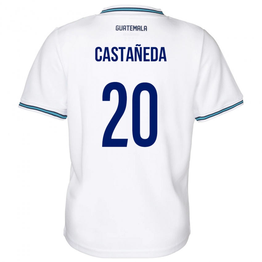 Herren Guatemala Brayam Castañeda #20 Weiß Heimtrikot Trikot 24-26 T-Shirt Österreich