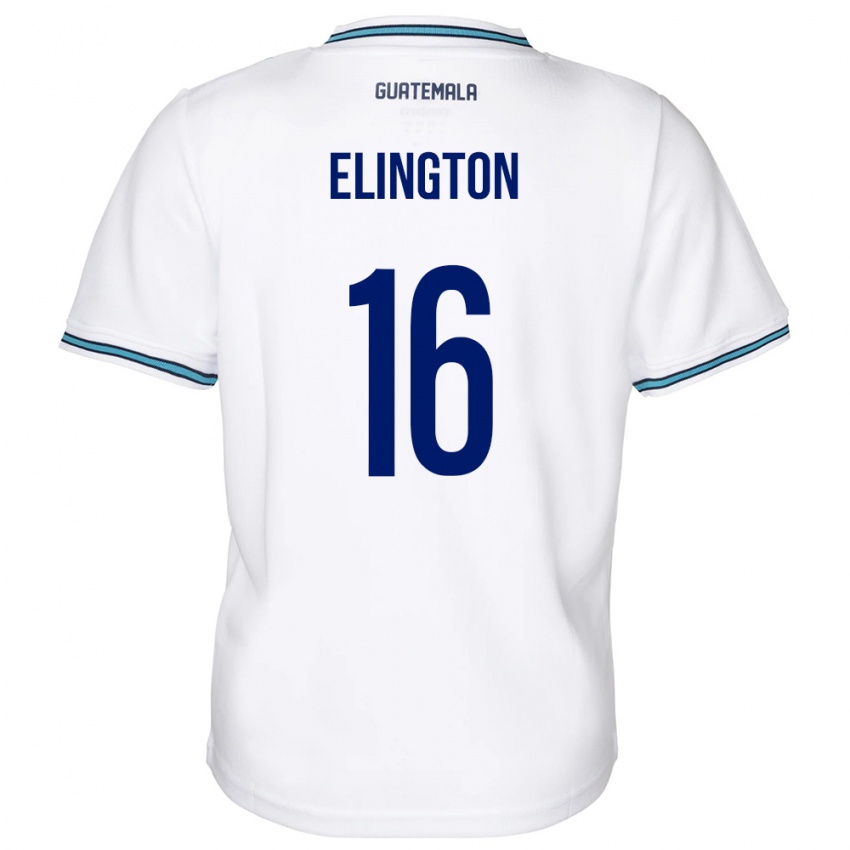 Herren Guatemala Elvi Elington #16 Weiß Heimtrikot Trikot 24-26 T-Shirt Österreich