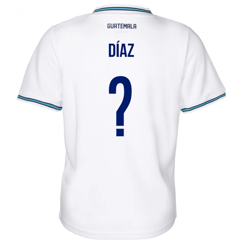 Herren Guatemala Hendryck Díaz #0 Weiß Heimtrikot Trikot 24-26 T-Shirt Österreich