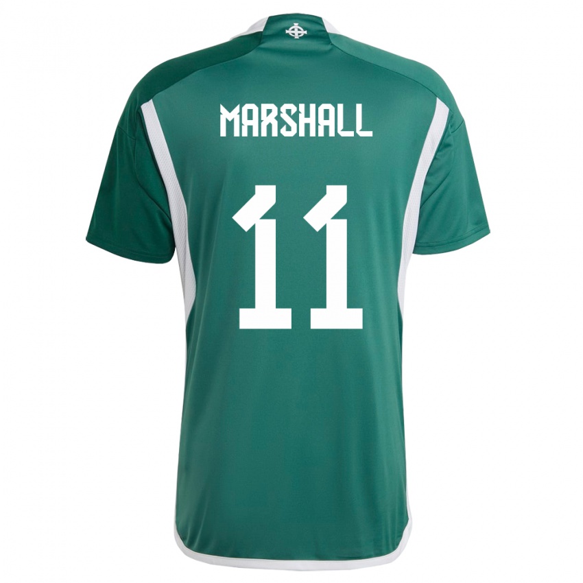 Herren Nordirland Callum Marshall #11 Grün Heimtrikot Trikot 24-26 T-Shirt Österreich
