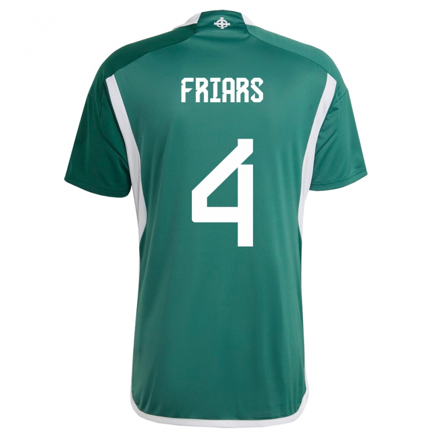 Herren Nordirland Alfie Friars #4 Grün Heimtrikot Trikot 24-26 T-Shirt Österreich