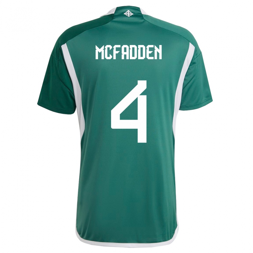 Herren Nordirland Sarah Mcfadden #4 Grün Heimtrikot Trikot 24-26 T-Shirt Österreich