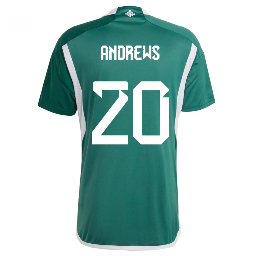 Herren Nordirland Joely Andrews #20 Grün Heimtrikot Trikot 24-26 T-Shirt Österreich