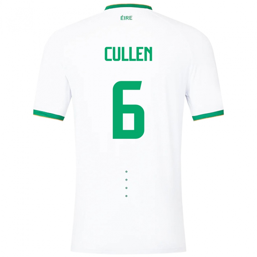 Herren Irische Josh Cullen #6 Weiß Auswärtstrikot Trikot 24-26 T-Shirt Österreich