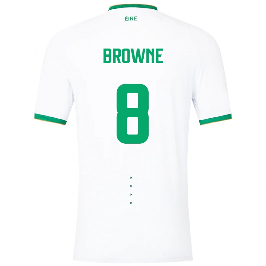 Herren Irische Alan Browne #8 Weiß Auswärtstrikot Trikot 24-26 T-Shirt Österreich