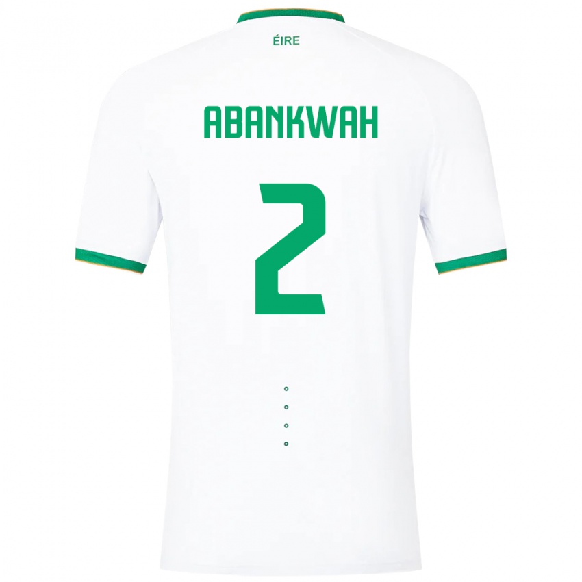 Herren Irische James Abankwah #2 Weiß Auswärtstrikot Trikot 24-26 T-Shirt Österreich