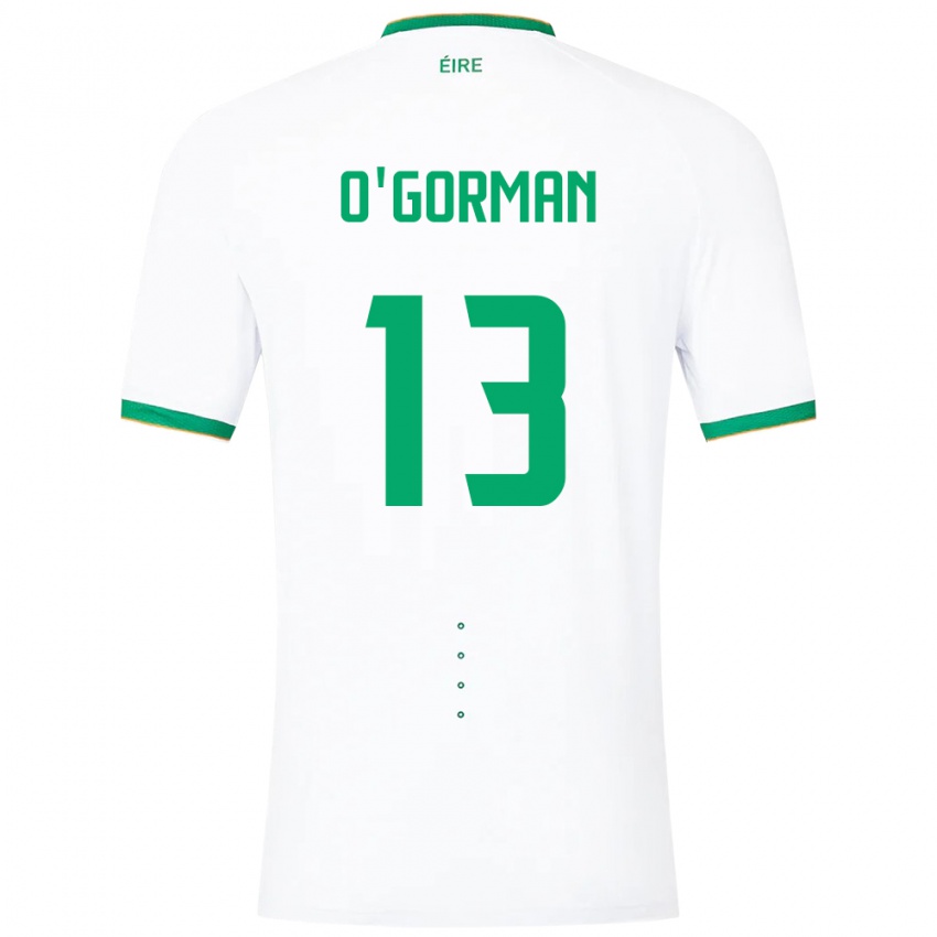 Herren Irische Áine O'gorman #13 Weiß Auswärtstrikot Trikot 24-26 T-Shirt Österreich