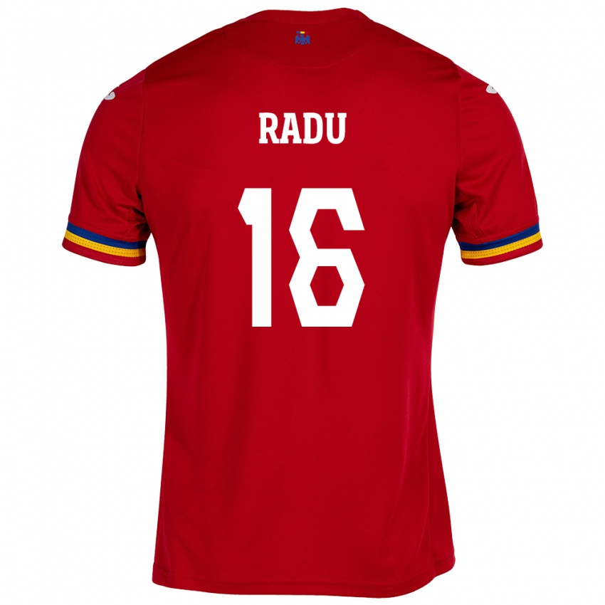 Herren Rumänische Andrei Radu #16 Rot Auswärtstrikot Trikot 24-26 T-Shirt Österreich