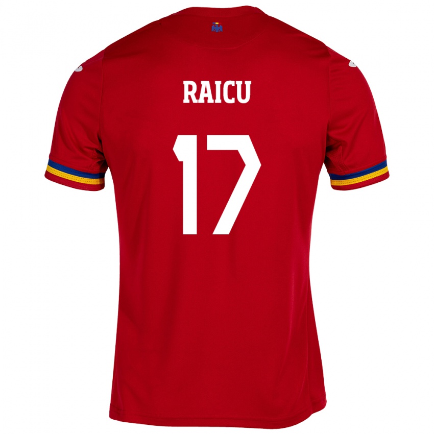 Herren Rumänische Alin Raicu #17 Rot Auswärtstrikot Trikot 24-26 T-Shirt Österreich