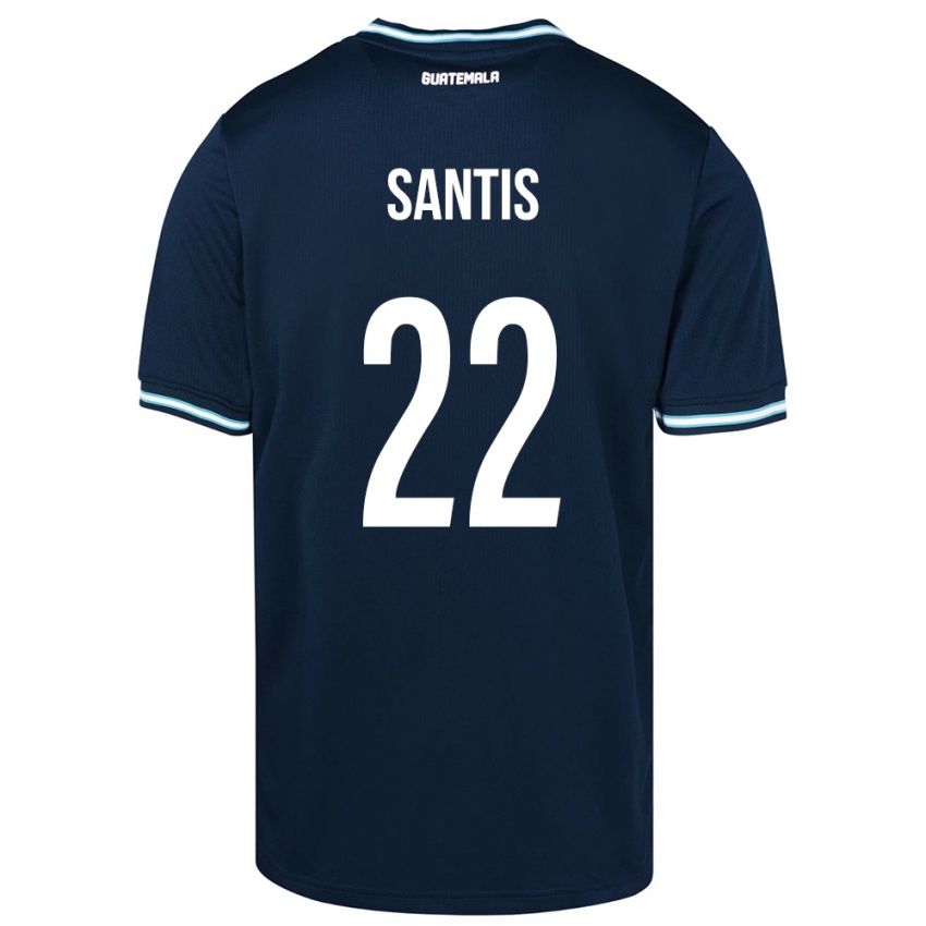 Herren Guatemala Diego Santis #22 Blau Auswärtstrikot Trikot 24-26 T-Shirt Österreich