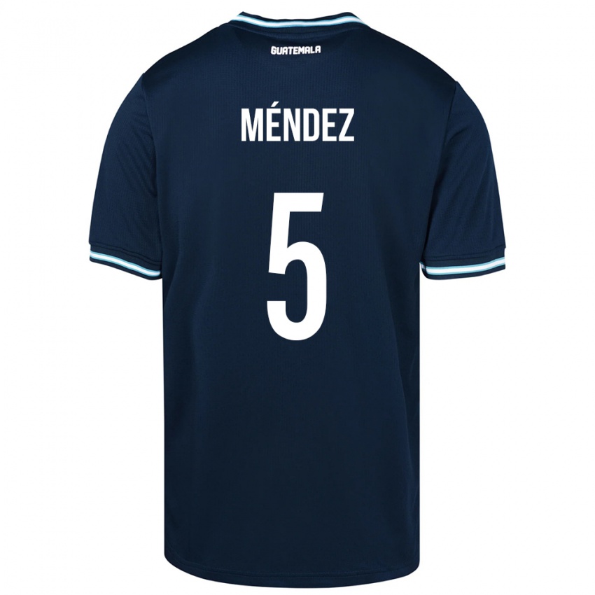 Herren Guatemala Diego Méndez #5 Blau Auswärtstrikot Trikot 24-26 T-Shirt Österreich