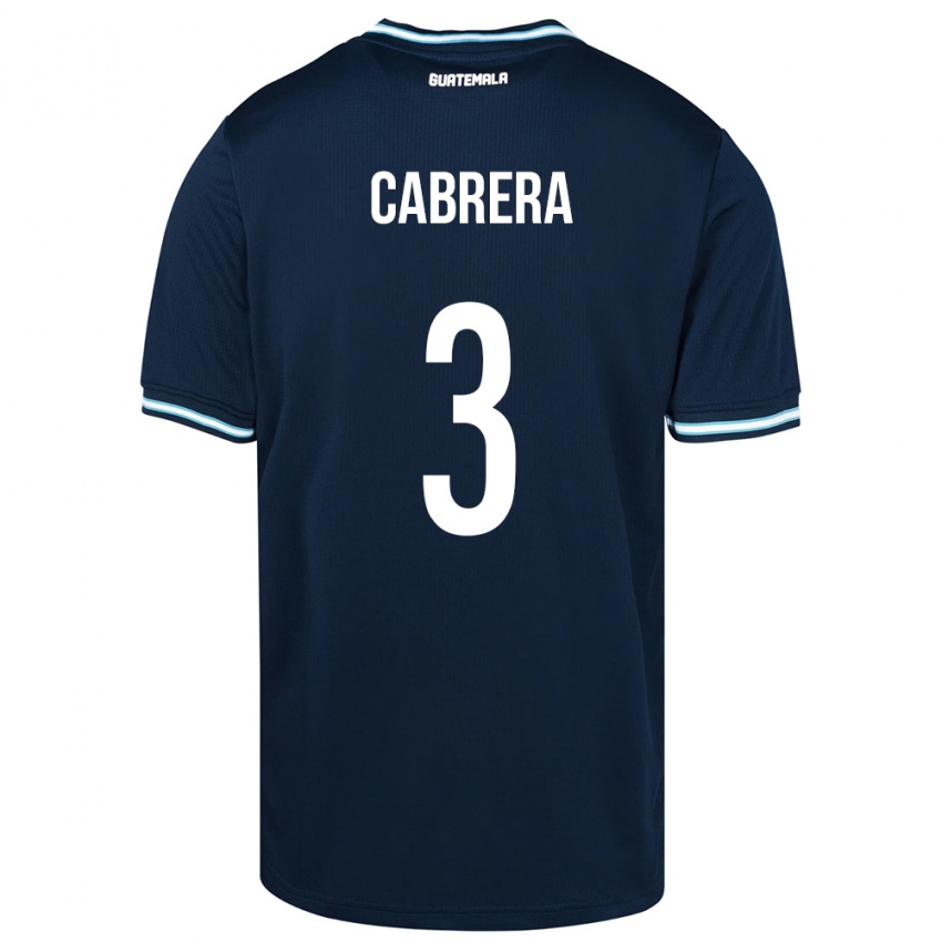 Herren Guatemala Gabriel Cabrera #3 Blau Auswärtstrikot Trikot 24-26 T-Shirt Österreich