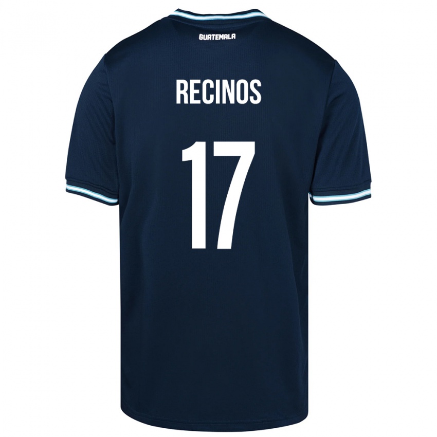 Herren Guatemala Antony Recinos #17 Blau Auswärtstrikot Trikot 24-26 T-Shirt Österreich