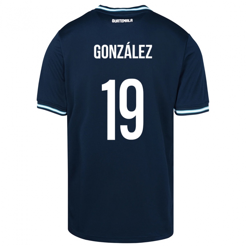 Herren Guatemala Karen González #19 Blau Auswärtstrikot Trikot 24-26 T-Shirt Österreich