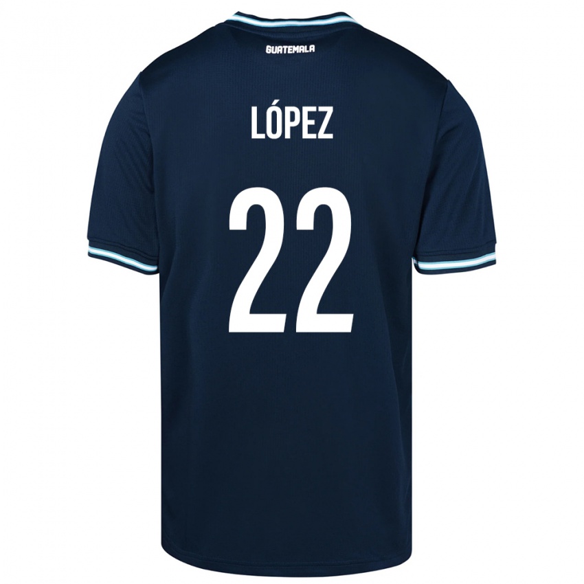 Herren Guatemala Whitney López #22 Blau Auswärtstrikot Trikot 24-26 T-Shirt Österreich