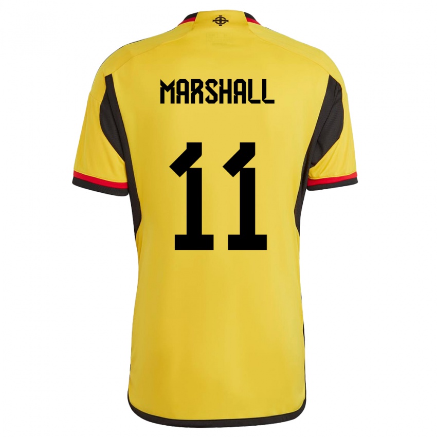 Herren Nordirland Callum Marshall #11 Weiß Auswärtstrikot Trikot 24-26 T-Shirt Österreich