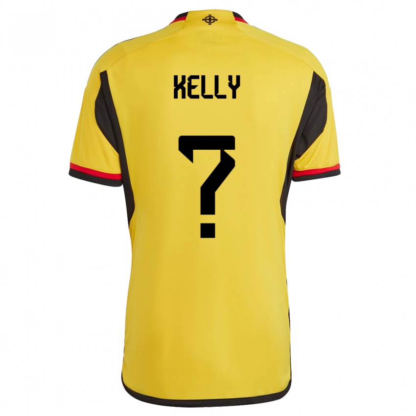 Herren Nordirland Patrick Kelly #0 Weiß Auswärtstrikot Trikot 24-26 T-Shirt Österreich