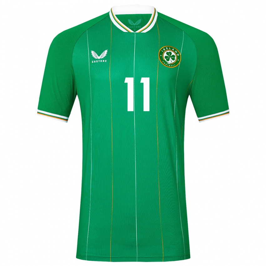 Damen Irische Éabha O'mahony #11 Grün Heimtrikot Trikot 24-26 T-Shirt Österreich