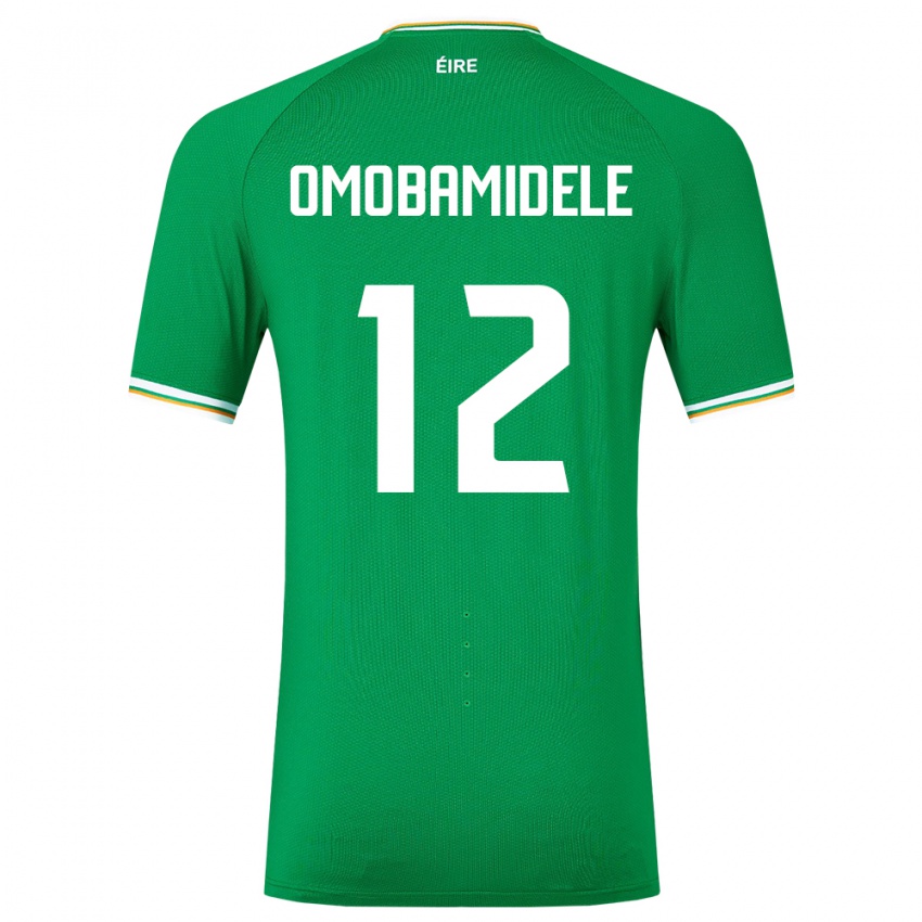 Damen Irische Andrew Omobamidele #12 Grün Heimtrikot Trikot 24-26 T-Shirt Österreich