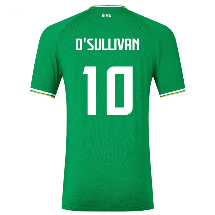 Damen Irische Denise O'sullivan #10 Grün Heimtrikot Trikot 24-26 T-Shirt Österreich