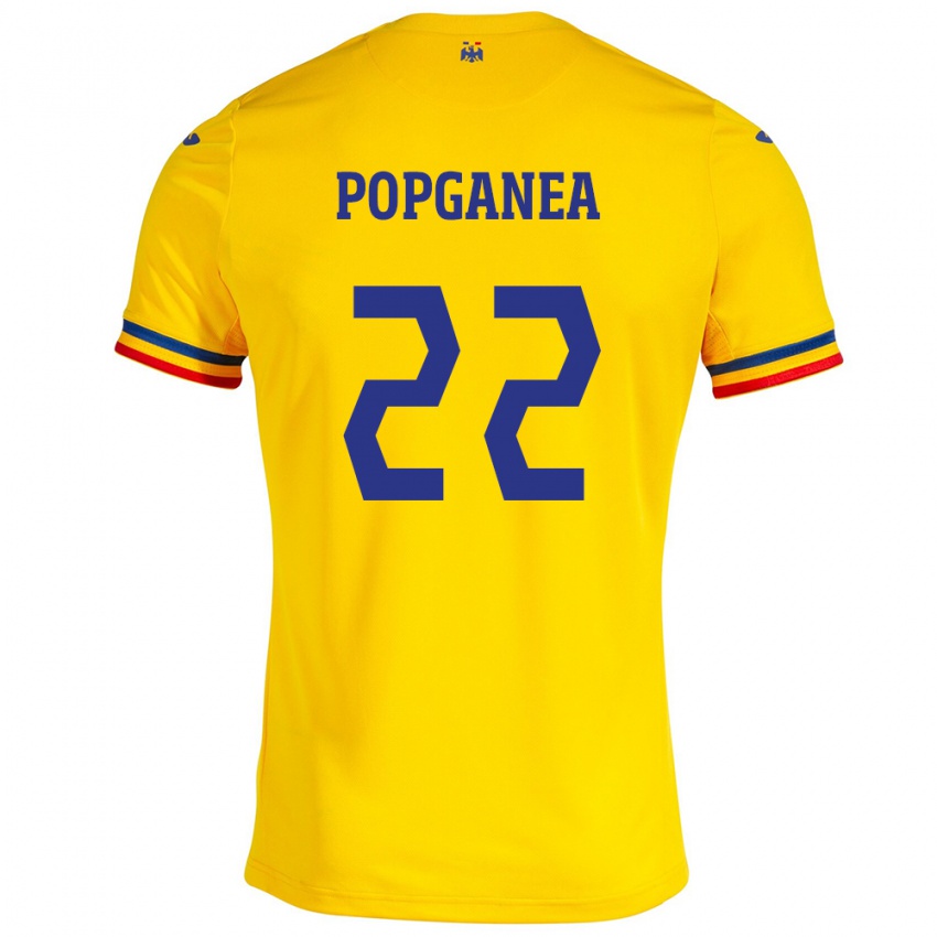 Damen Rumänische Mirela Pop-Ganea #22 Gelb Heimtrikot Trikot 24-26 T-Shirt Österreich