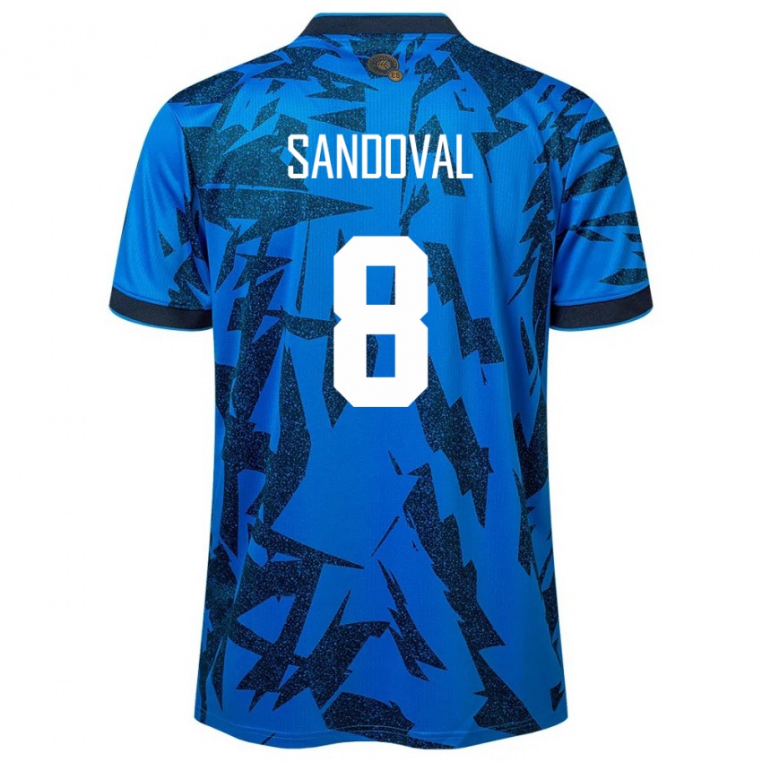 Damen El Salvador Emerson Sandoval #8 Blau Heimtrikot Trikot 24-26 T-Shirt Österreich