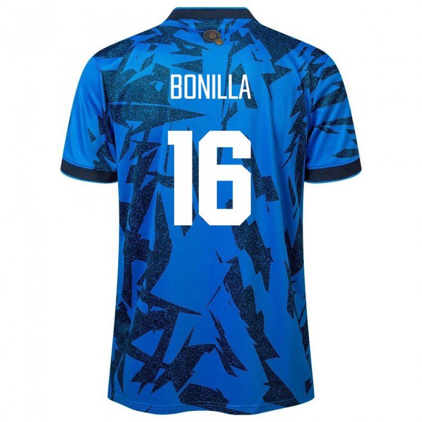 Damen El Salvador Elmer Bonilla #16 Blau Heimtrikot Trikot 24-26 T-Shirt Österreich