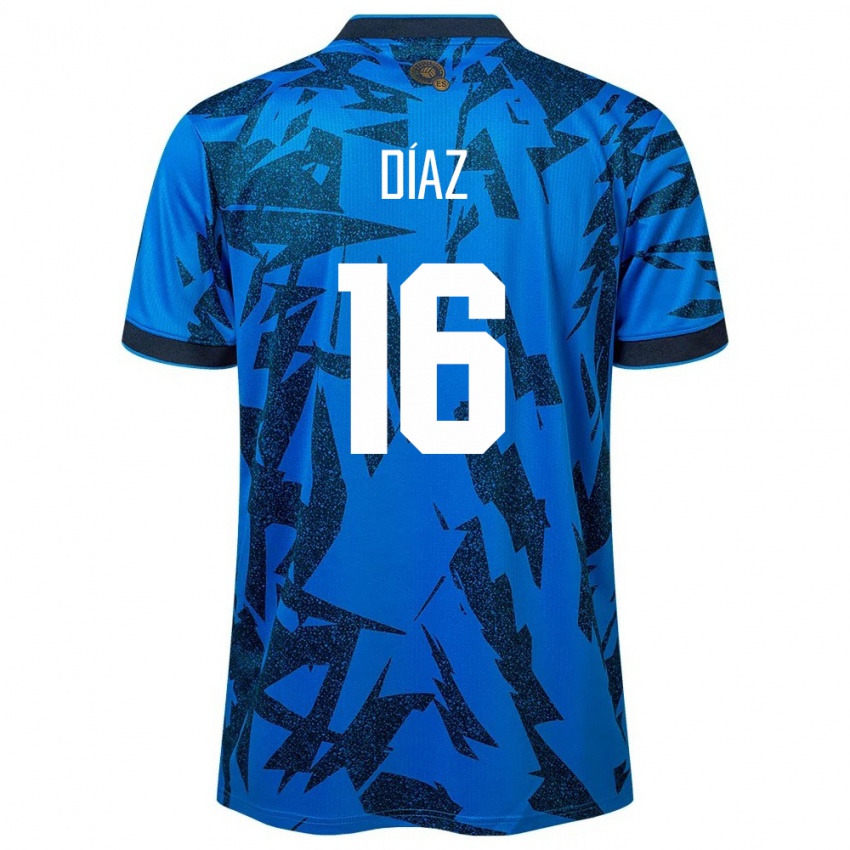 Damen El Salvador Wilber Díaz #16 Blau Heimtrikot Trikot 24-26 T-Shirt Österreich