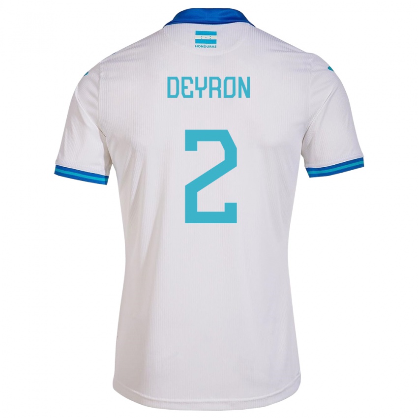 Damen Honduras Deyron Martínez #2 Weiß Heimtrikot Trikot 24-26 T-Shirt Österreich
