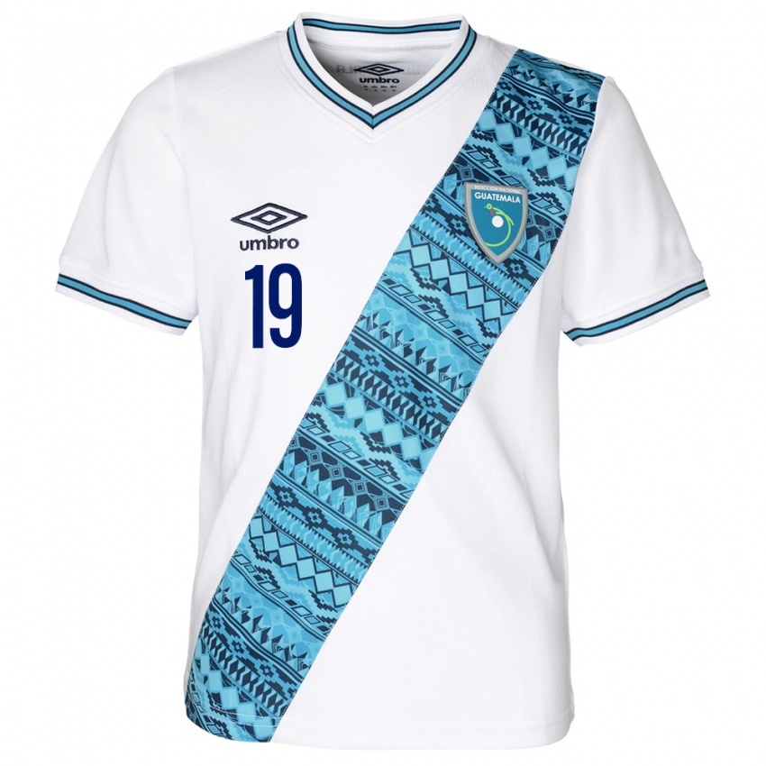 Damen Guatemala Elmer Cardoza #19 Weiß Heimtrikot Trikot 24-26 T-Shirt Österreich