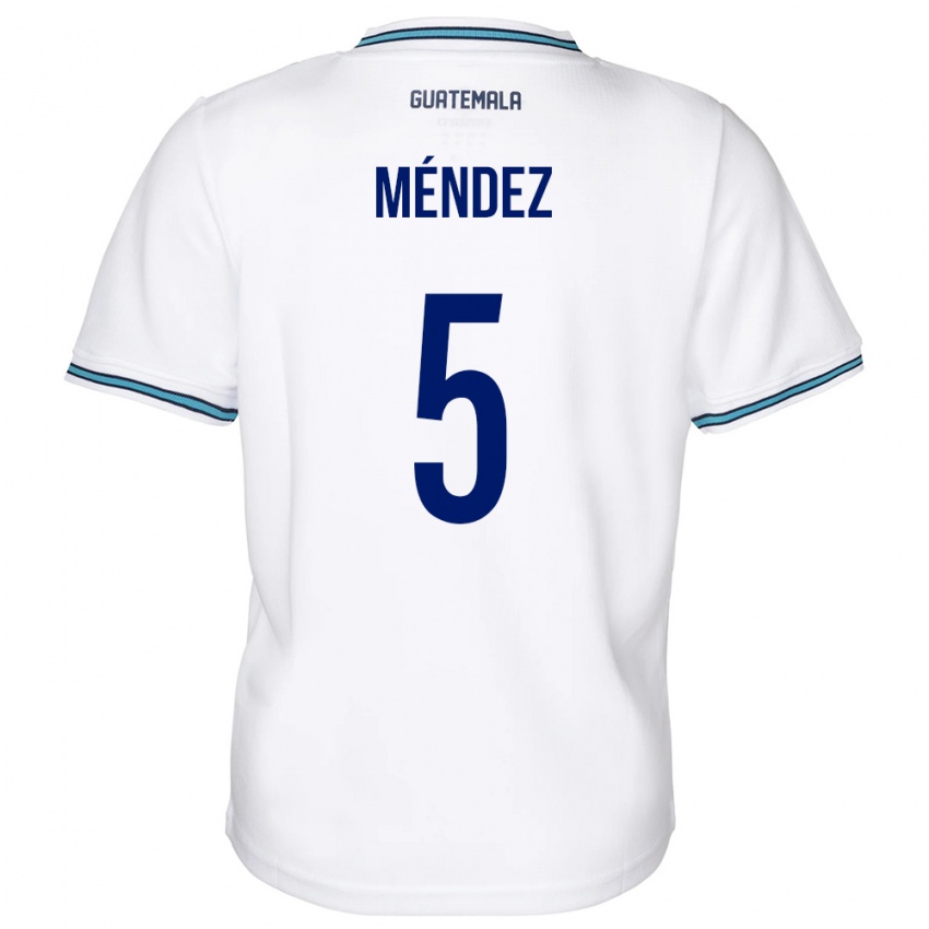 Damen Guatemala Diego Méndez #5 Weiß Heimtrikot Trikot 24-26 T-Shirt Österreich