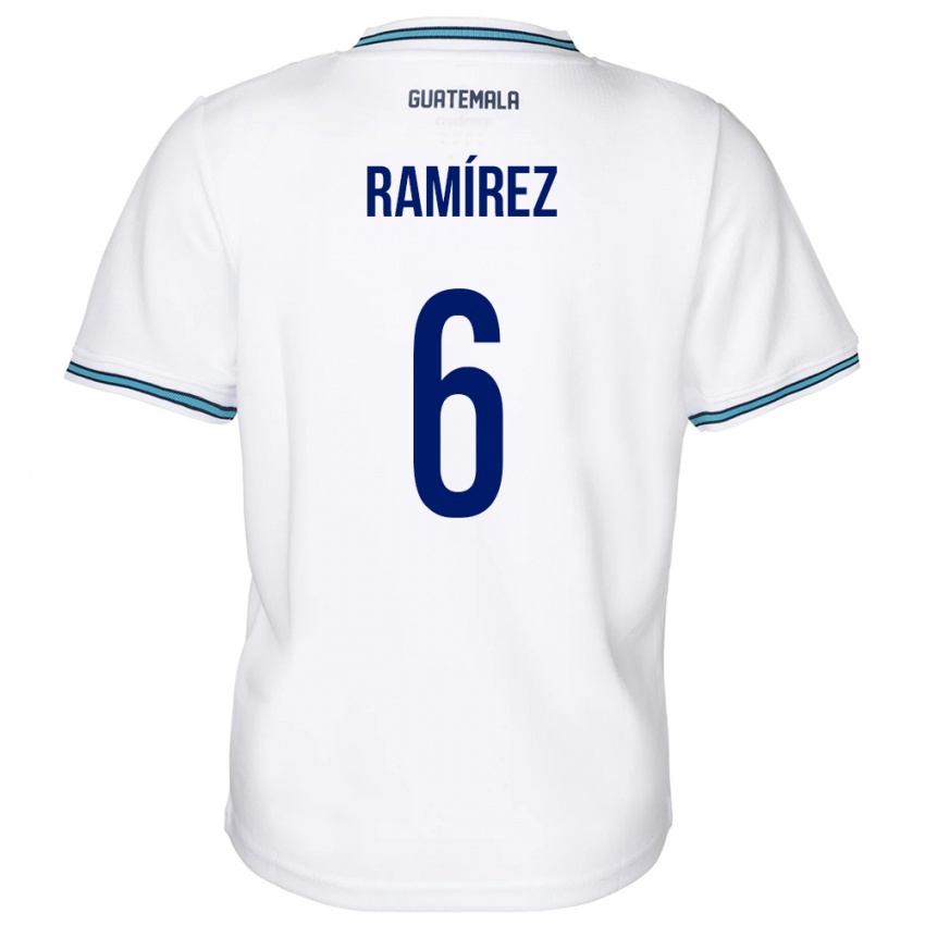 Damen Guatemala Kevin Ramírez #6 Weiß Heimtrikot Trikot 24-26 T-Shirt Österreich